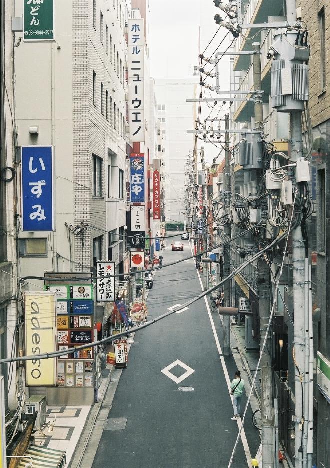 Crowded narrow street